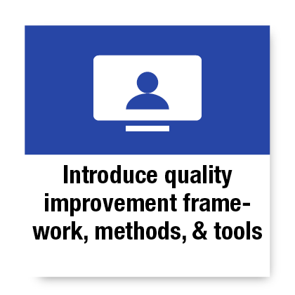 Introduce quality improvement framework, methods, and tools